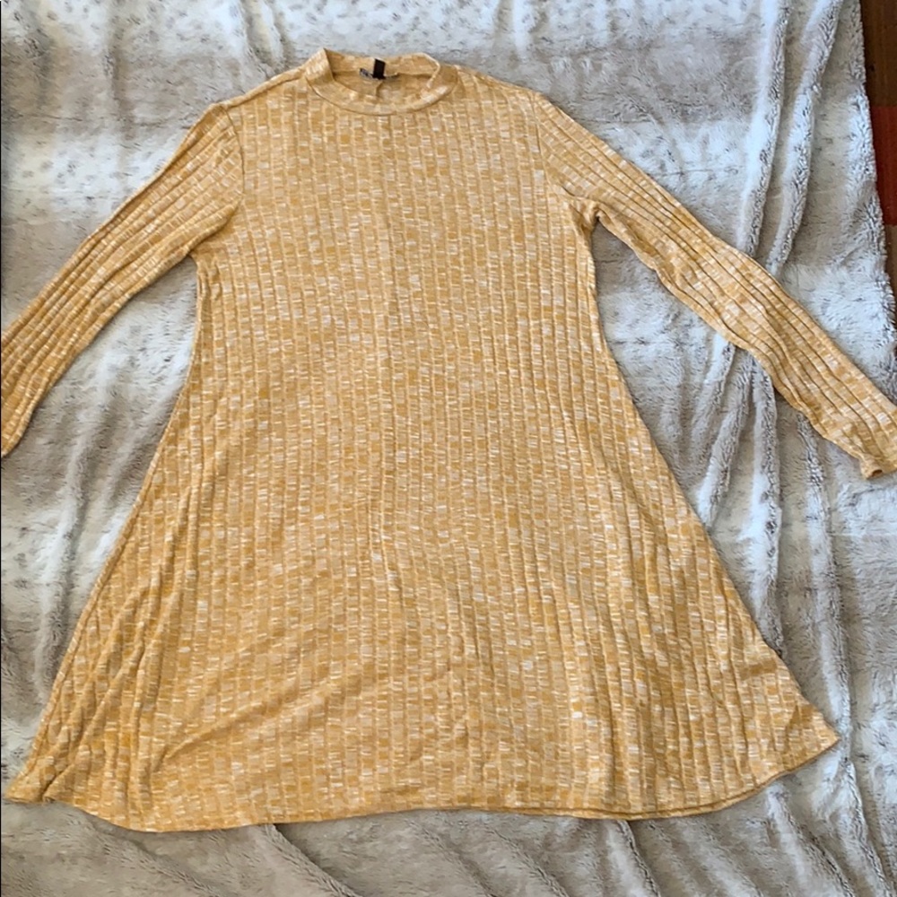 Yellow light sweater dress